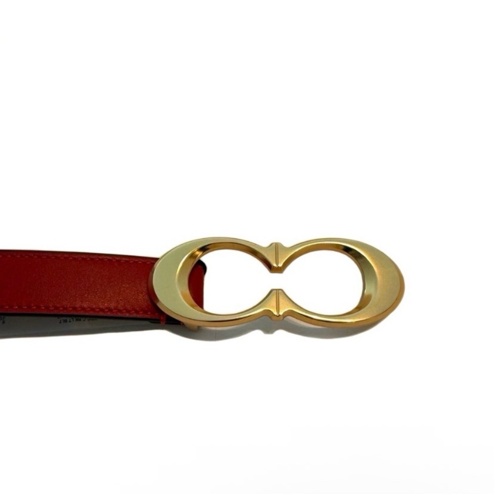 Coach Red Belt with Gold Buckle - Picture 4 of 10